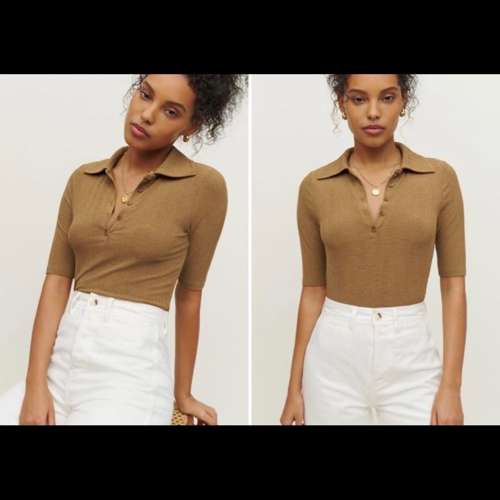 Reformation Amabel top in olive